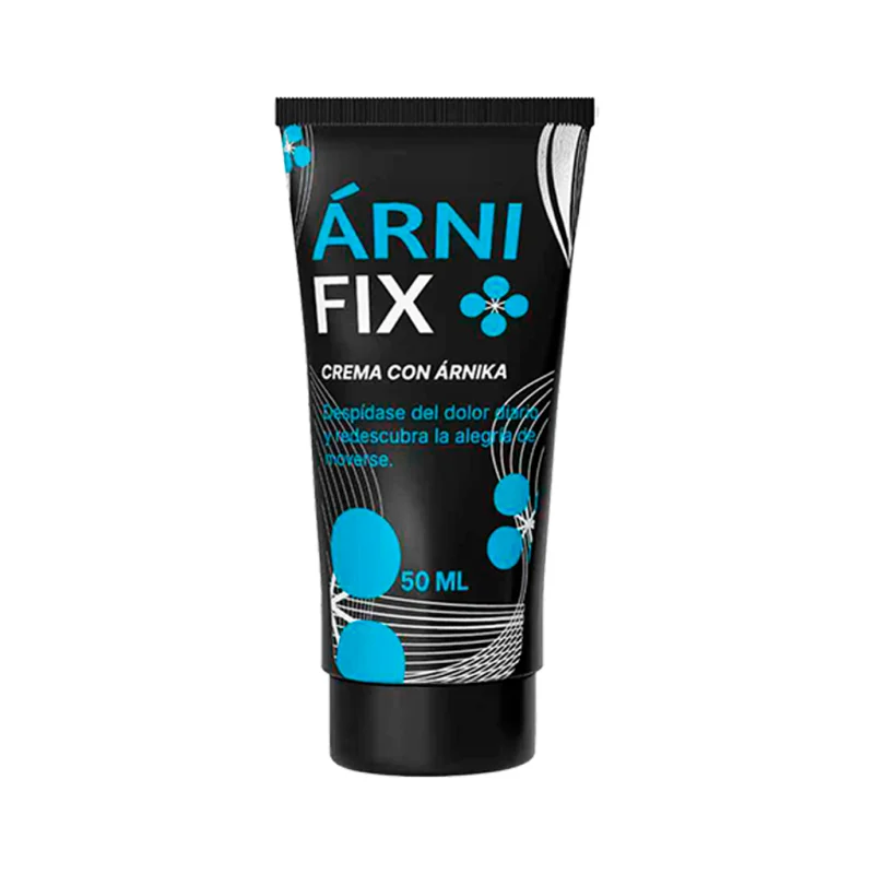 Arnifix — presentación del tubo de crema y las cápsulas de 500 mg