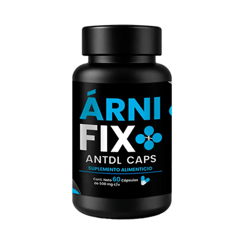 Arnifix — cápsulas de 500 mg junto a la crema con árnica
